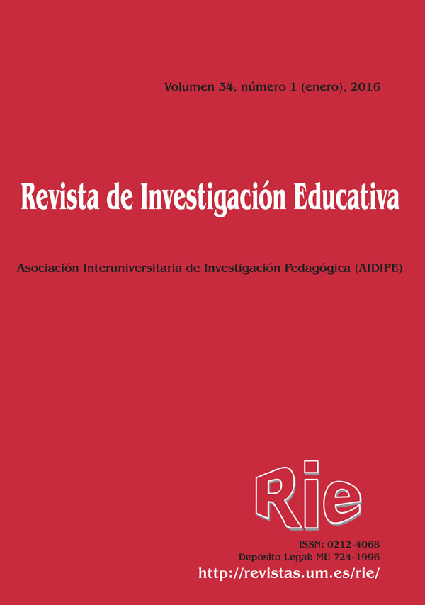 Revista de Investigación Educativa Volumen 34 (1), 2016.